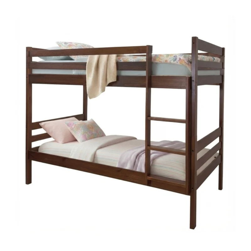 Tokoa Camarote Individual de 2 Niveles de Madera Castaño (CA-1723)