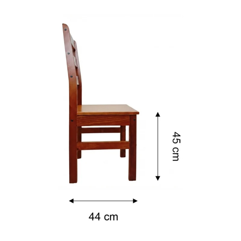 Tokoa Juego de Comedor Redondo 4 Sillas Madera Castaño (CO-4016)