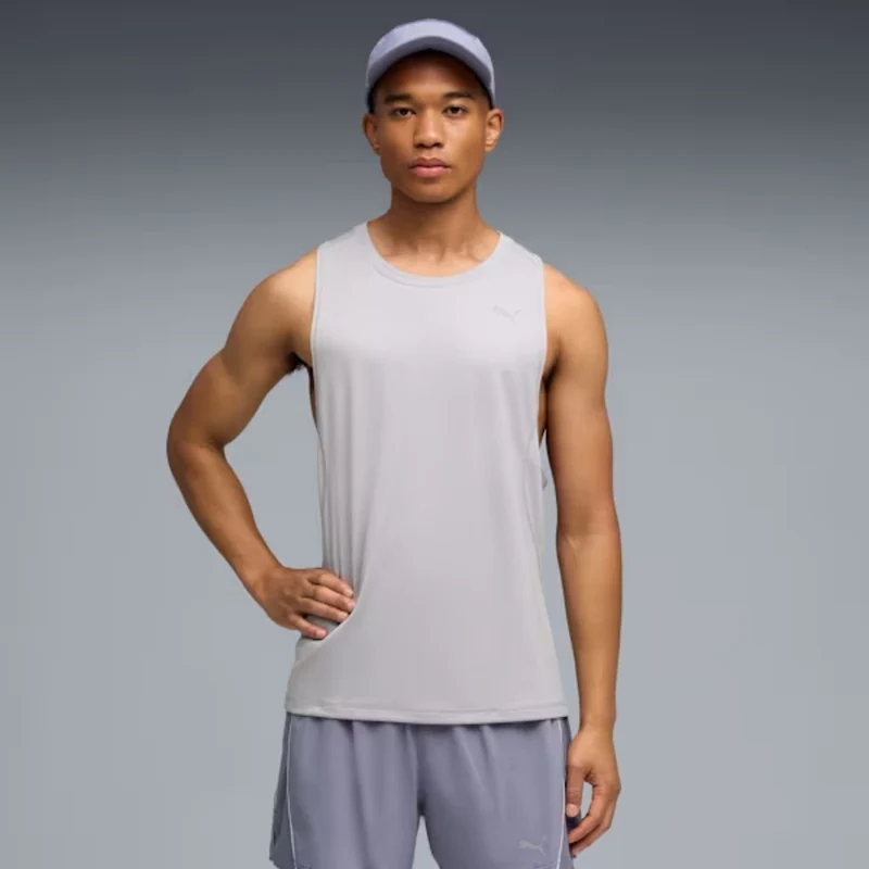 Puma Camiseta Deportiva sin Mangas Running Velocity Gris, para Hombre
