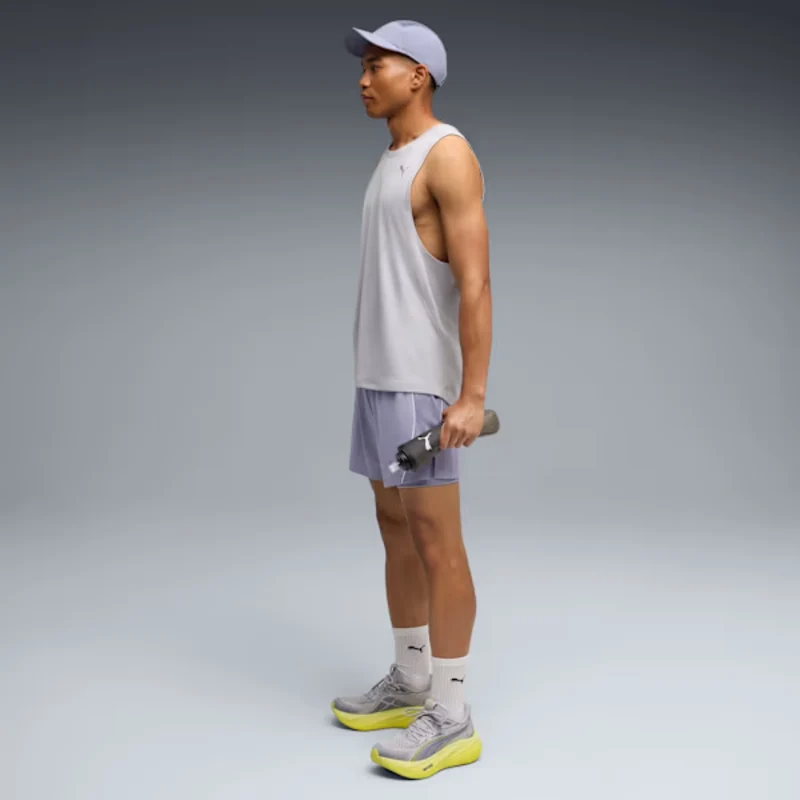Puma Camiseta Deportiva sin Mangas Running Velocity Gris, para Hombre
