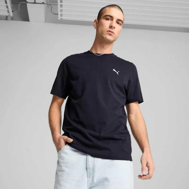 Puma Camiseta Manga Corta Essentials Small Logo Azul, para Hombre