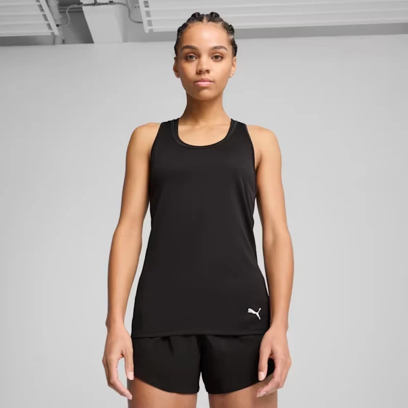 Puma Camiseta Deportiva sin Mangas Essentials Train All Day Negro, para Mujer