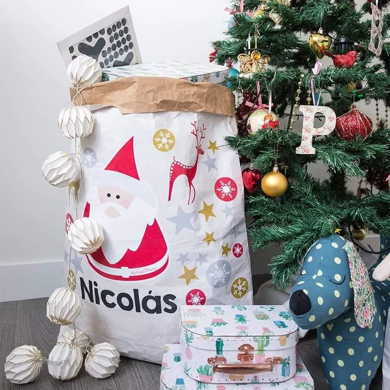 Saco papel personalizado Papá Noel