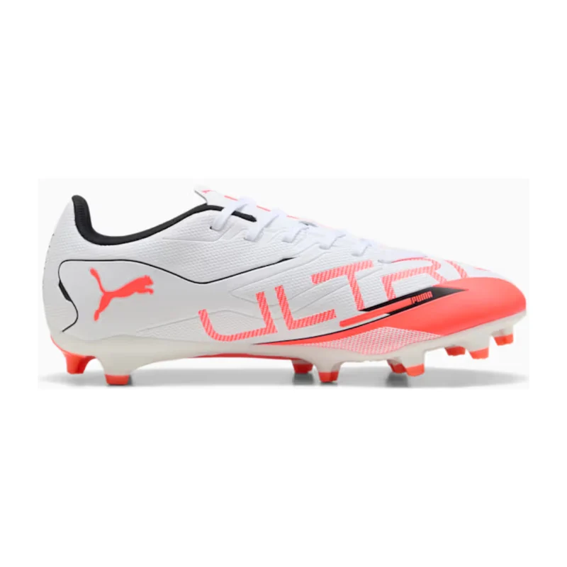 Puma Tacos para Fútbol Ultra 5 Play Blanco/Rojo, para Hombre
