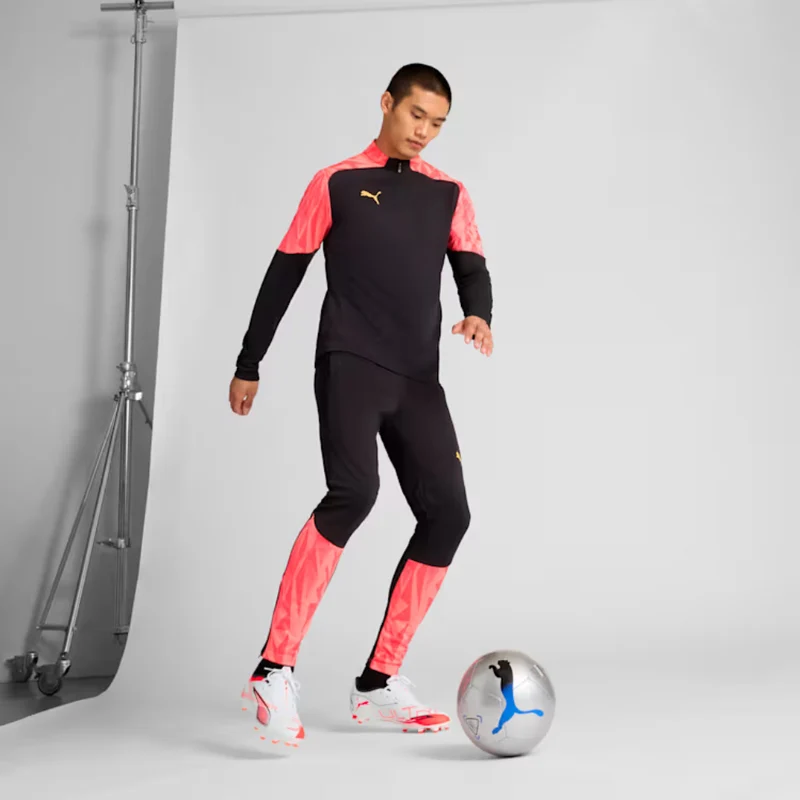 Puma Tacos para Fútbol Ultra 5 Play Blanco/Rojo, para Hombre