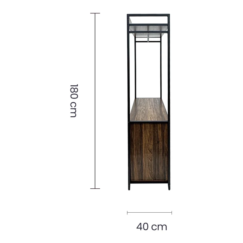 Tokoa Ropero Metal/Madera con 3 Gavetas y 1 Estante (AC-618)