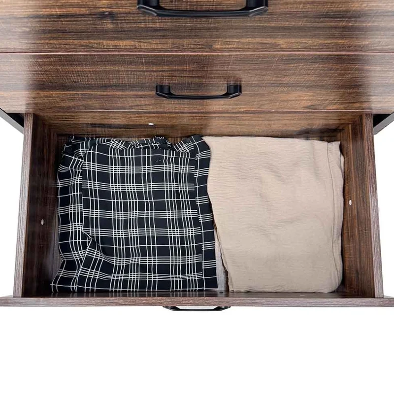 Tokoa Ropero Metal/Madera con 3 Gavetas y 1 Estante (AC-618)