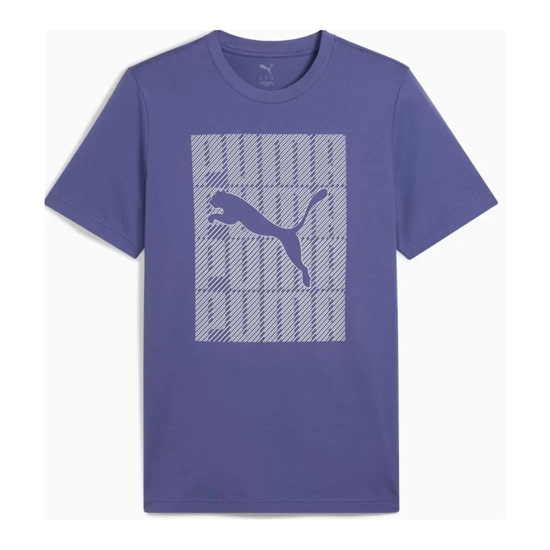 Puma Camiseta Manga Corta Graphics Wording Azul/Blanco, para Hombre