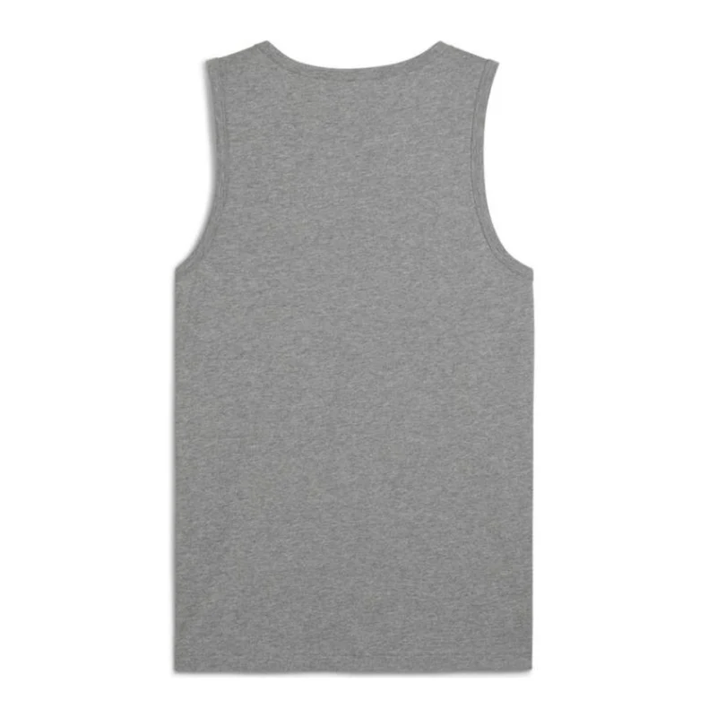 Puma Camiseta Deportiva sin Mangas Essentials Logo Tank Gris/Negro, para Hombre