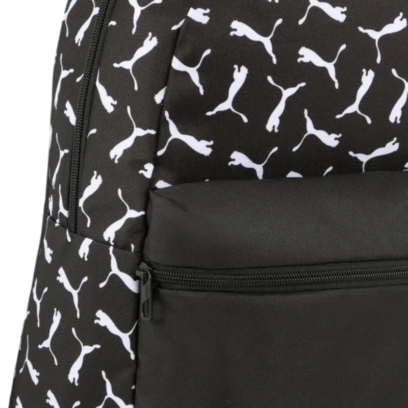Puma Mochila Casual Phase AOP Logotipo Negro, Unisex