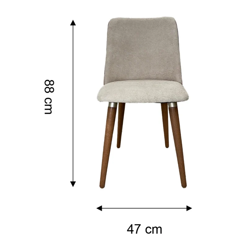 Tokoa Silla para Comedor de Madera Tapizada con Chenille/Vinilo (PA1303951)