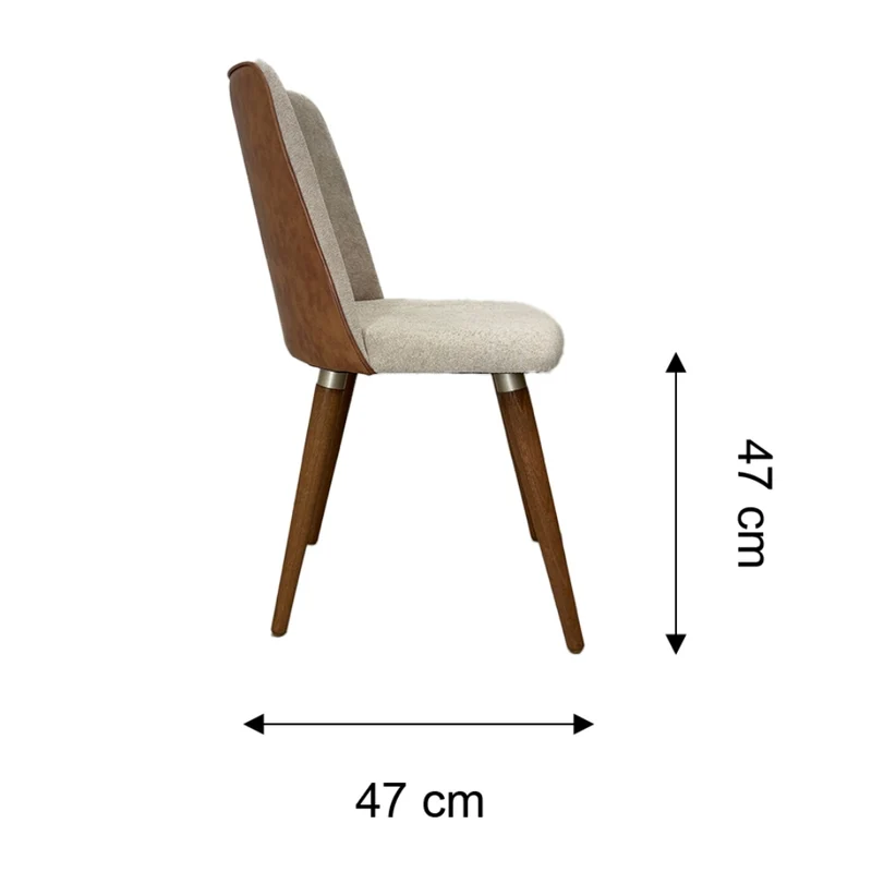 Tokoa Silla para Comedor de Madera Tapizada con Chenille/Vinilo (PA1303951)