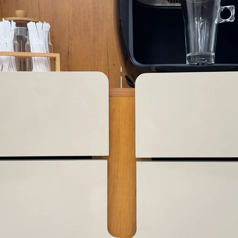 Tokoa Mesa Auxiliar con 2 Puertas y Estantes 80cm Off White (50525344)