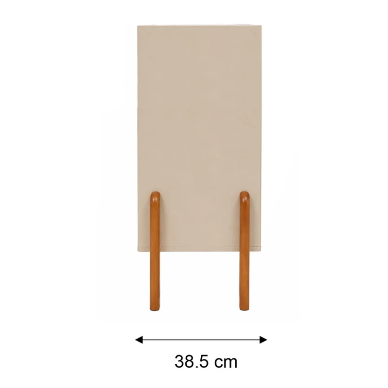 Tokoa Mesa Auxiliar con 2 Puertas y Vineras 73cm Off White (50522344)