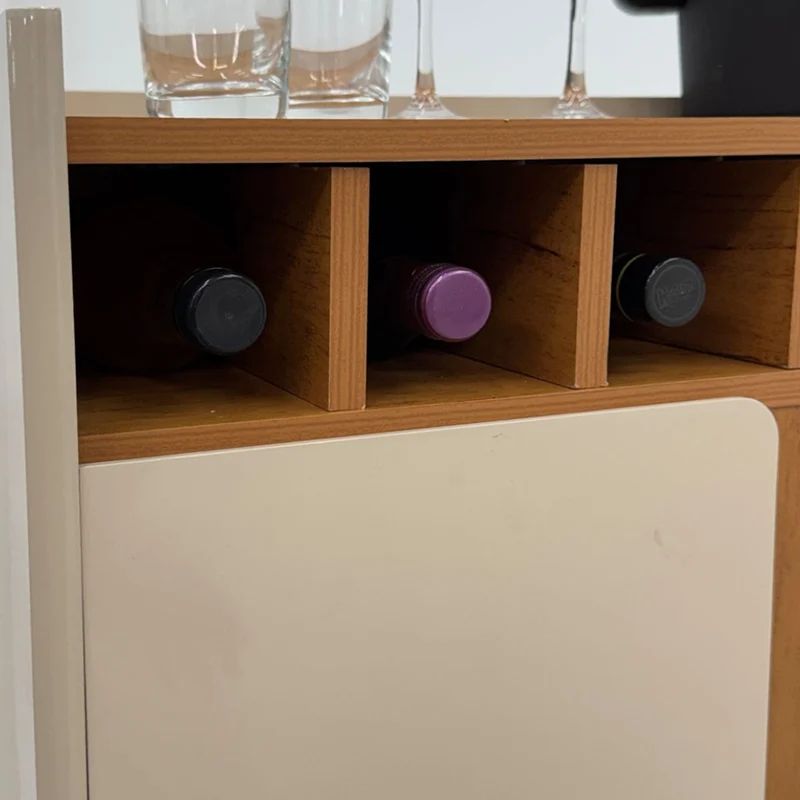 Tokoa Mesa Auxiliar con 2 Puertas y Vineras 73cm Off White (50522344)