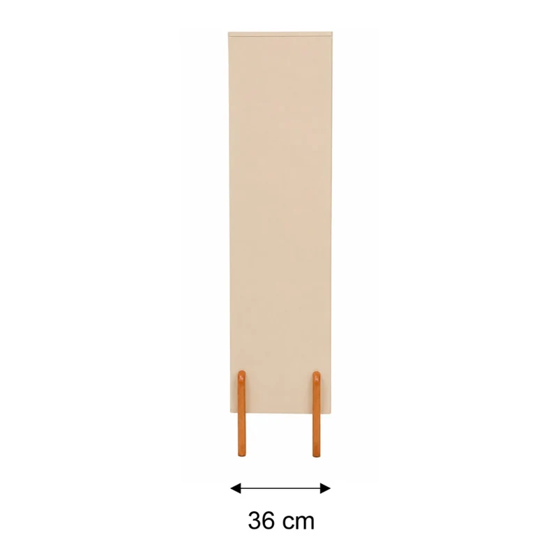 Tokoa Vitrina con 4 Puertas y Estantes 82cm Off White (50519344)