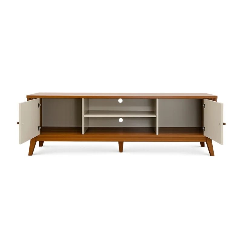 Tokoa Mesa para TV con 4 Puertas 170cm Off White (11080344)
