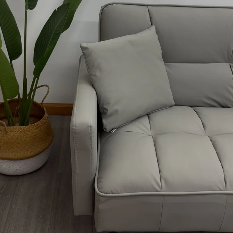 Tokoa Sofá Cama Cuero Sintético con 2 Almohadas 184x78x87.5cm (SA-4378)