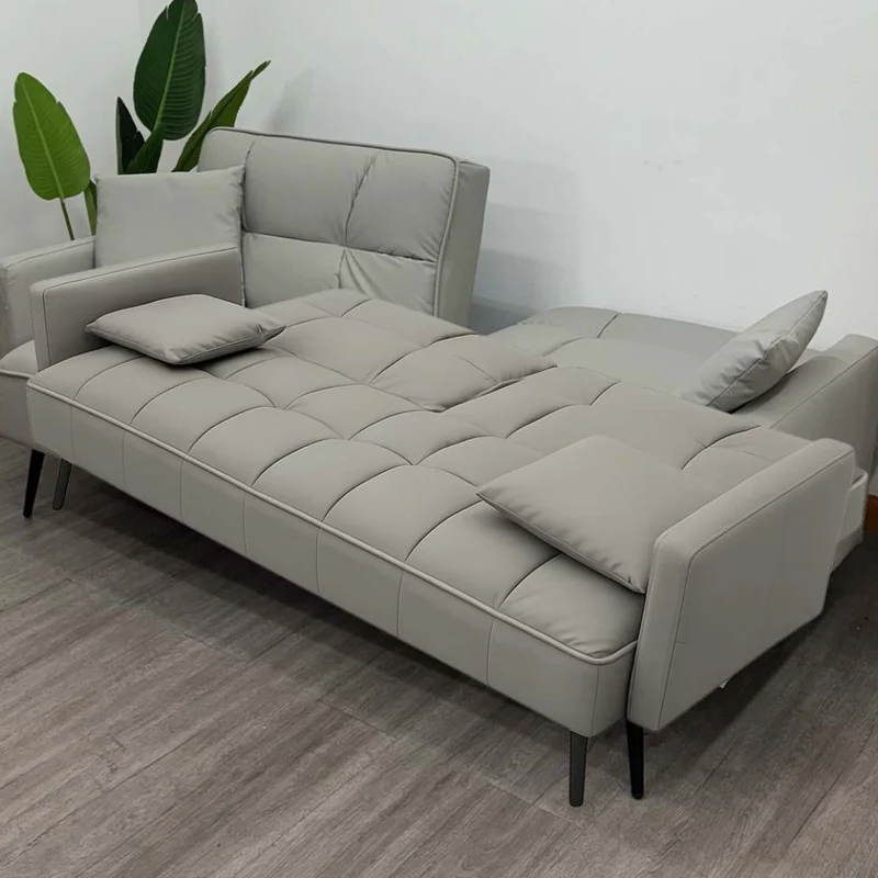 Tokoa Sofá Cama Cuero Sintético con 2 Almohadas 184x78x87.5cm (SA-4378)