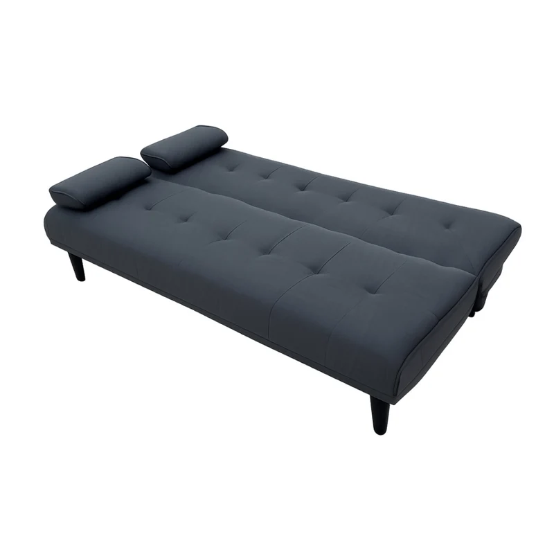 Tokoa Sofá Cama Tela de Lino con 2 Almohadas 176x81x86cm