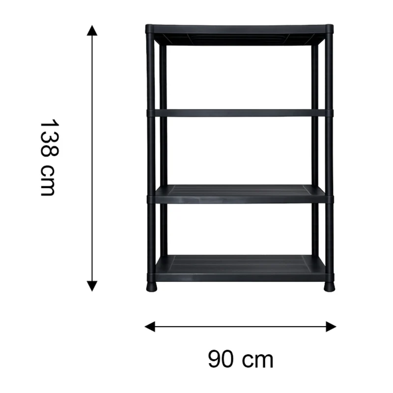 Tokoa Estante de Plástico 4 Niveles 90x40x138cm (OM-9105)