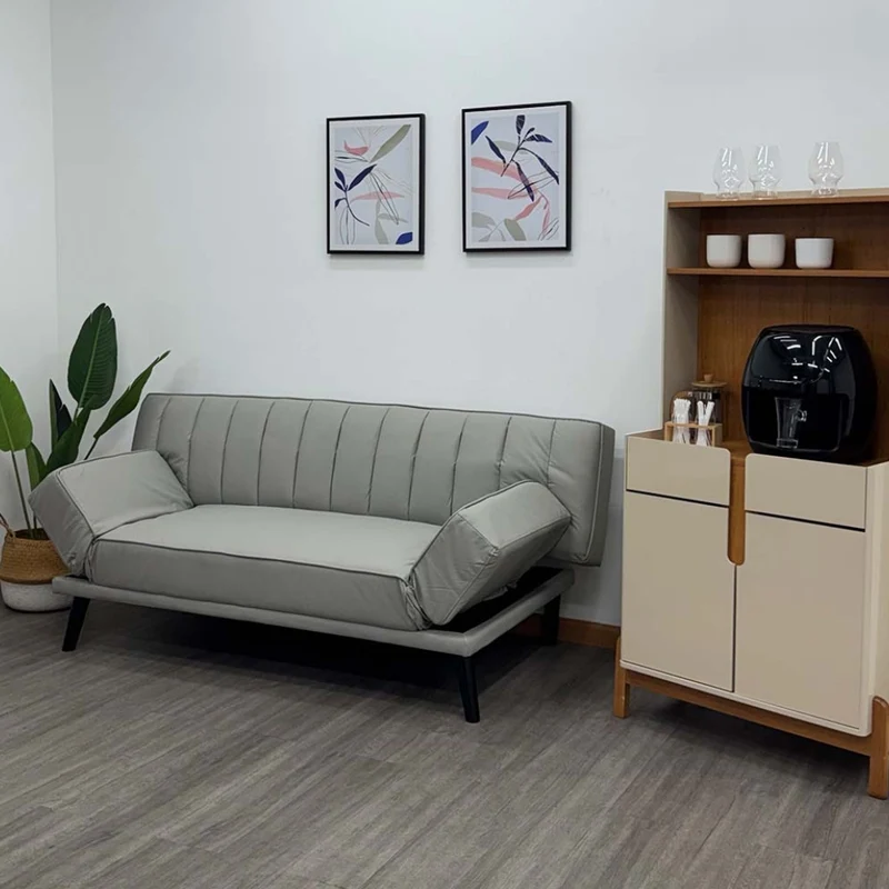 Tokoa Sofá Cama Cuero Sintético con Brazos Ajustables 188x79x82cm (SA-4380)