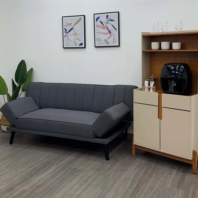 Tokoa Sofá Cama Tela de Lino con Brazos Ajustables 188x79x82cm (SA-4379)