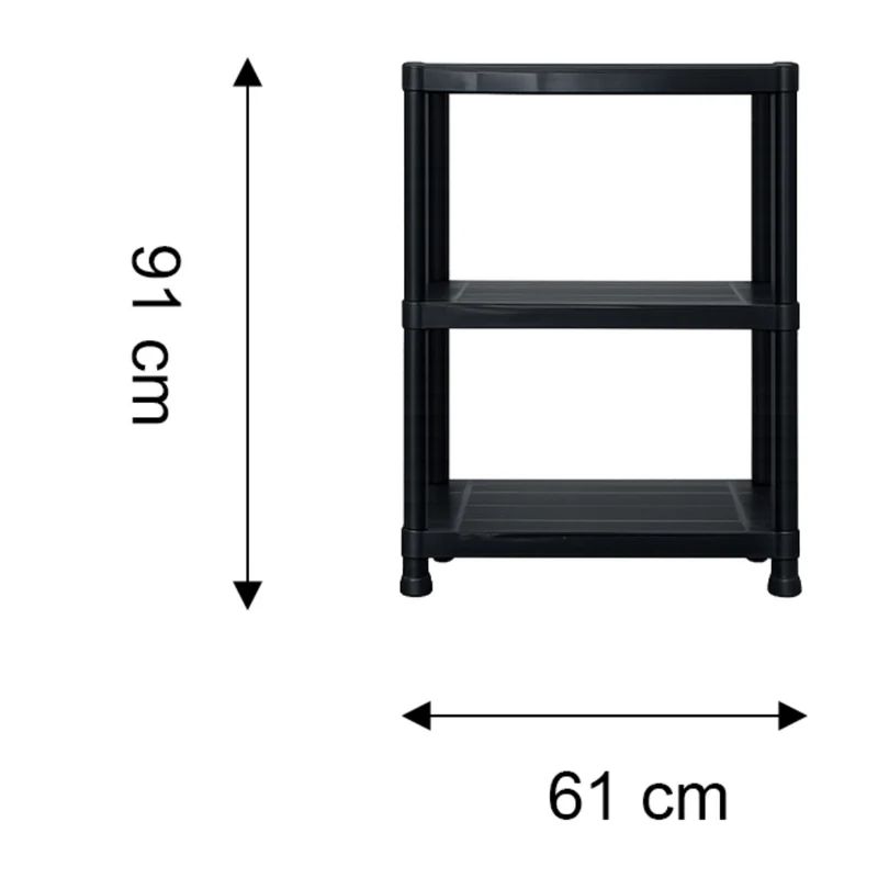 Tokoa Estante de Plástico 3 Niveles 61x31x91cm (OM-9103)