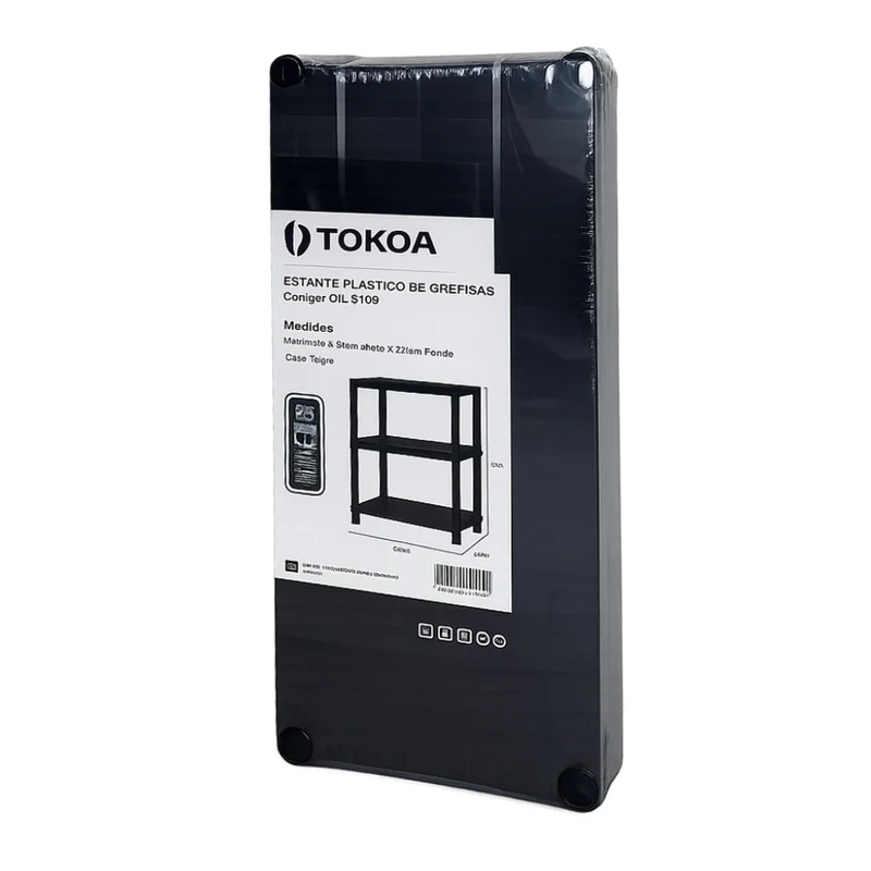 Tokoa Estante de Plástico 3 Niveles 61x31x91cm (OM-9103)