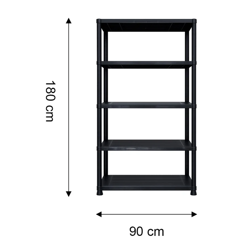 Tokoa Estante de Plástico 4 Niveles 90x40x180cm (OM-9106)