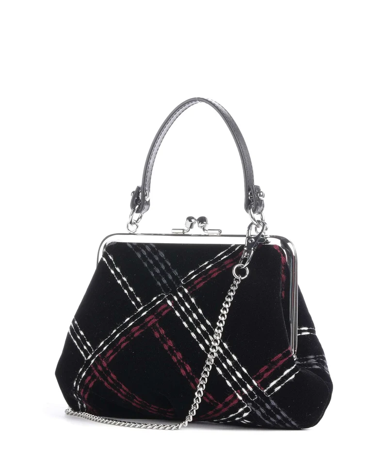 Vivienne Westwood Granny Frame Velvet Check Bolso de mano black/multicolor