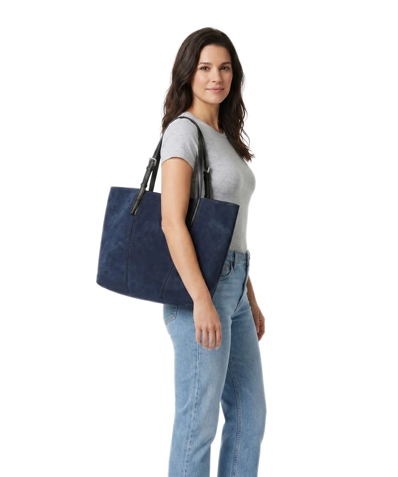 Liebeskind Una Recycled Suede M Bolsa shopping peacoat