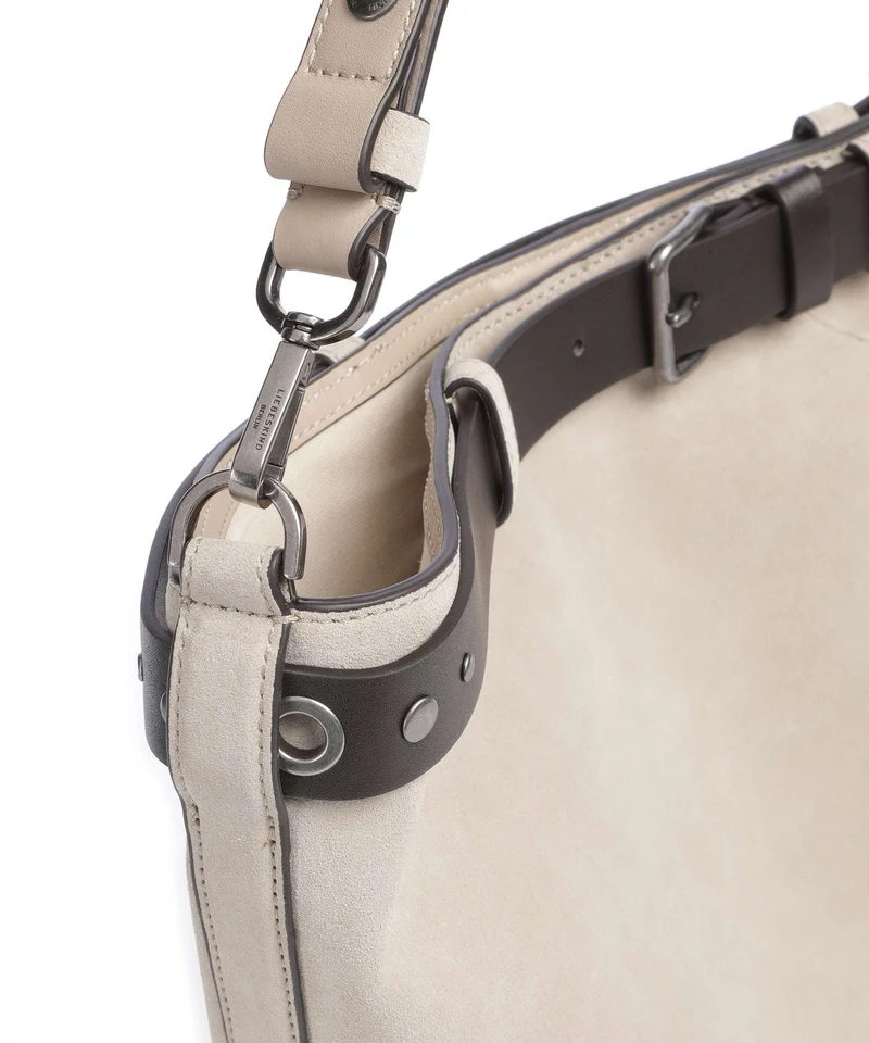 Liebeskind Zita Hydro Suede L Bucket bolso de mano beige