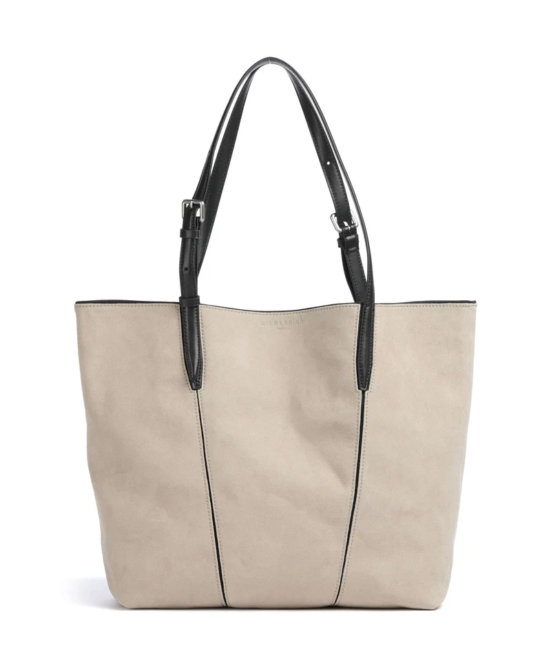 Liebeskind Una Recycled Suede M Bolsa shopping beige