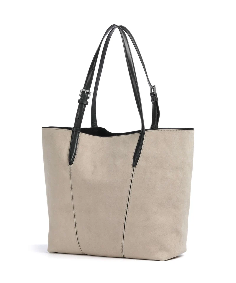 Liebeskind Una Recycled Suede M Bolsa shopping beige