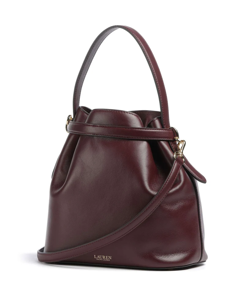 Lauren Ralph Lauren Blaike Medium Bucket bolso de mano dark garnet