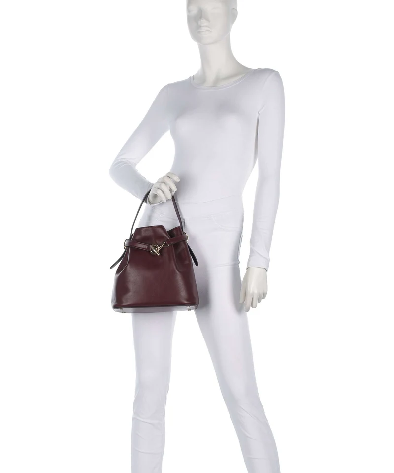 Lauren Ralph Lauren Blaike Medium Bucket bolso de mano dark garnet