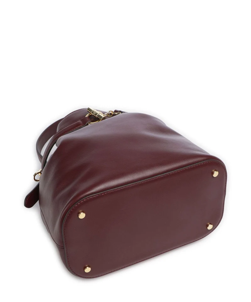 Lauren Ralph Lauren Blaike Medium Bucket bolso de mano dark garnet