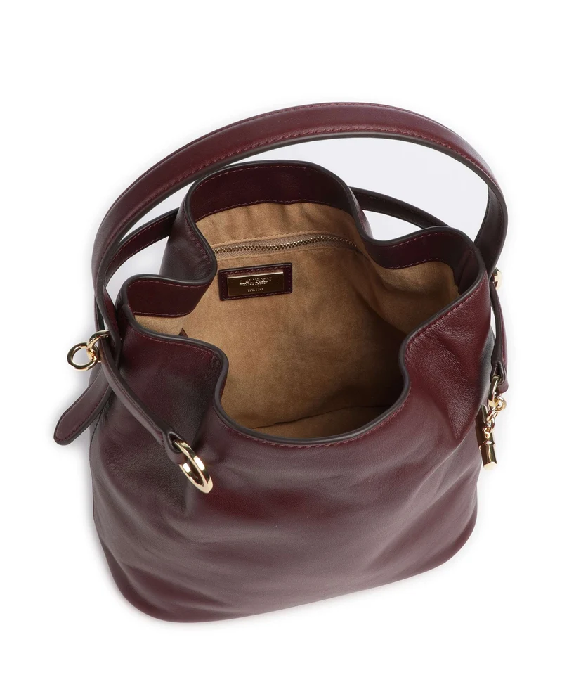 Lauren Ralph Lauren Blaike Medium Bucket bolso de mano dark garnet