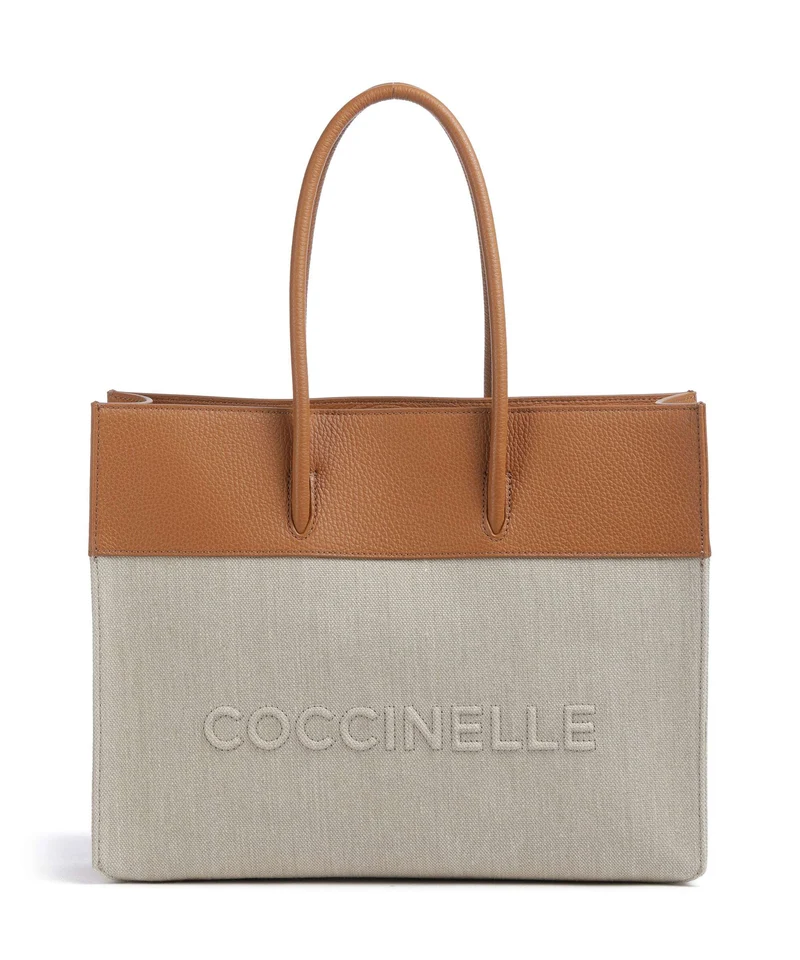 Coccinelle Myrtha Bolsa shopping natural/cuir
