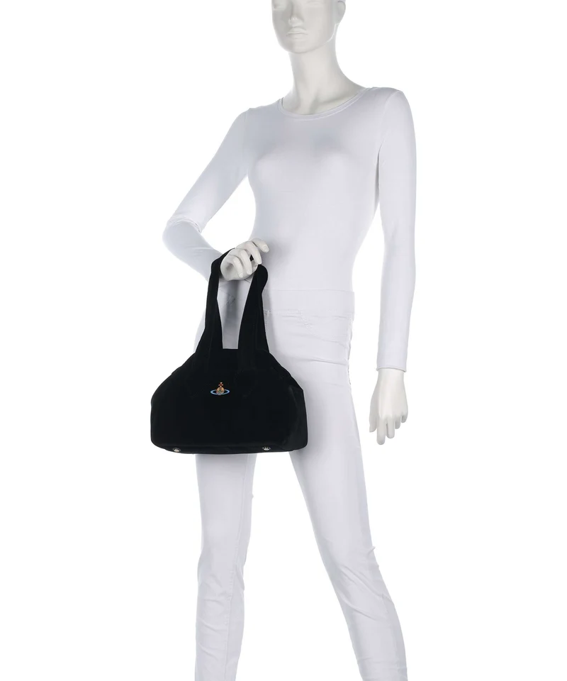 Vivienne Westwood Archive Velvet Medium Bolso de mano black