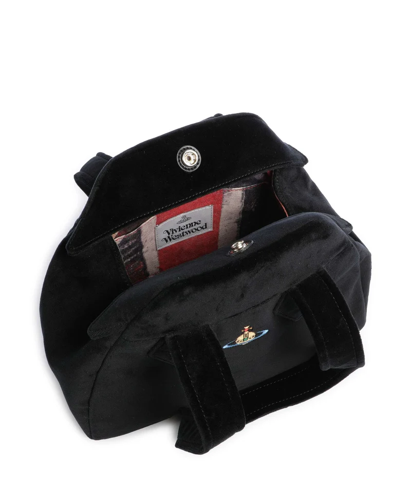 Vivienne Westwood Archive Velvet Medium Bolso de mano black