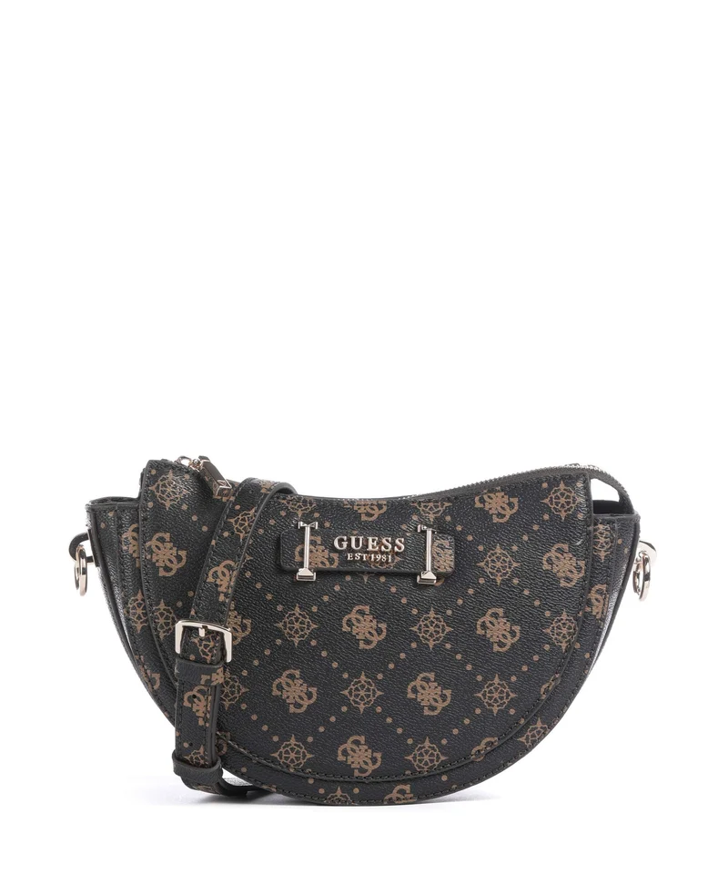 Guess Silia Bandolera espresso logo