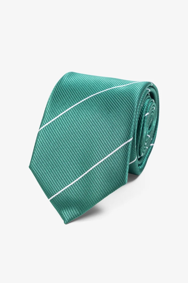 Tie - Green/White Striped