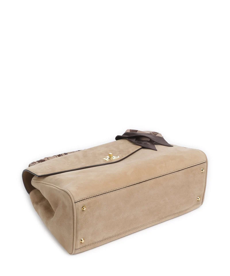 Lauren Ralph Lauren Farrah Medium Bolso de mano camel/urban bltng/camel multi