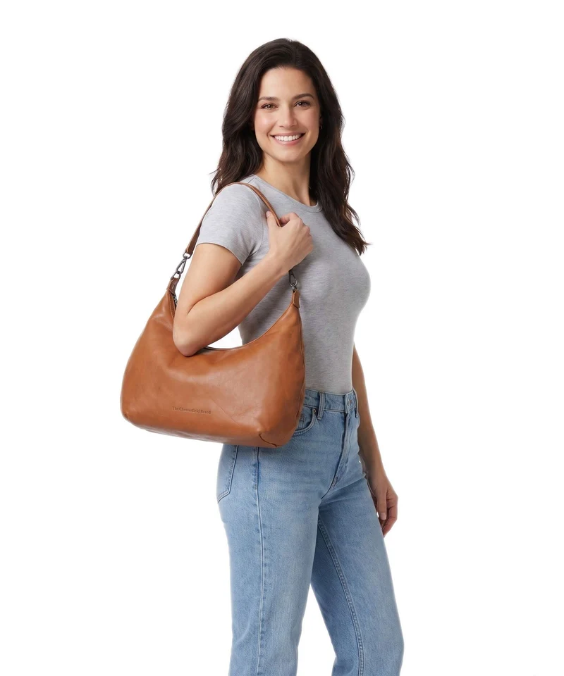 The Chesterfield Brand Wax Pull Up Cow Fierra Bolso de hobo cognac