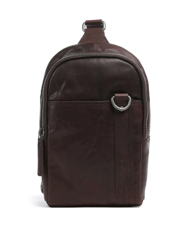 Spikes & Sparrow Bronco Washington Mochila sling dark brown