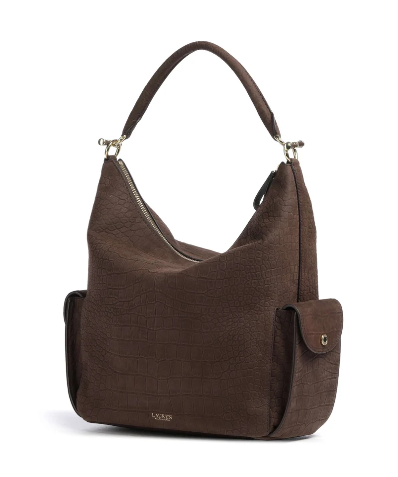 Lauren Ralph Lauren Blaike Large Bolso de hobo chestnut brown