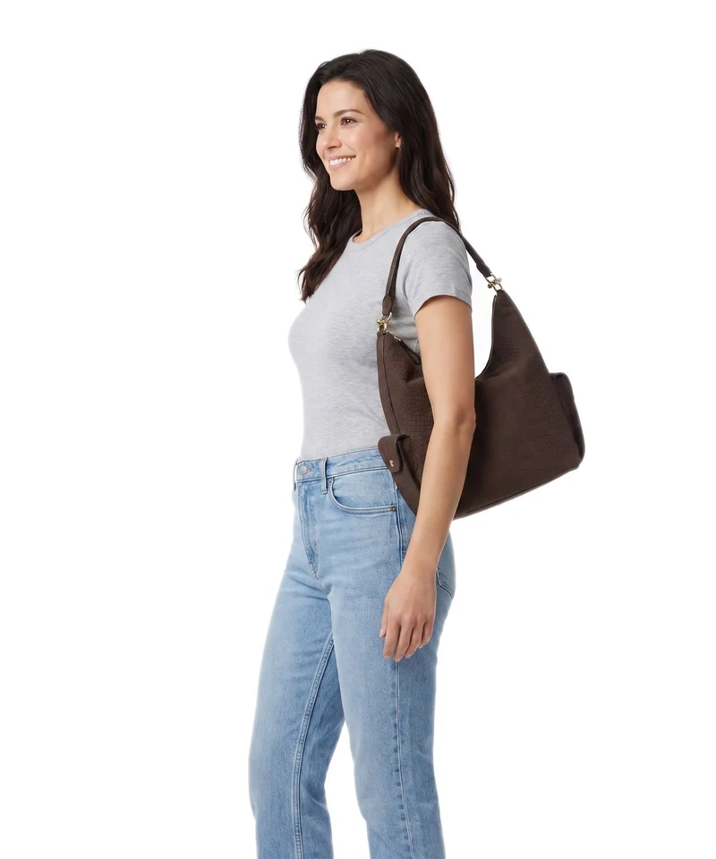Lauren Ralph Lauren Blaike Large Bolso de hobo chestnut brown