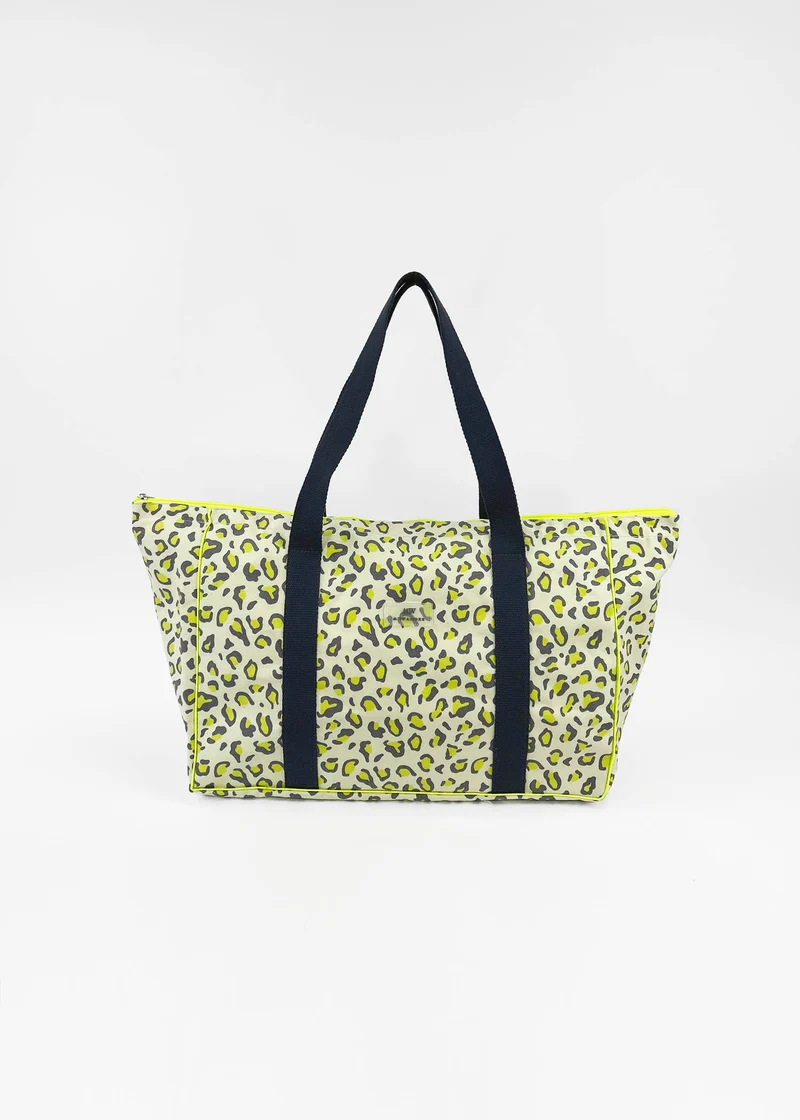Pack London Bolso de Viaje Mediano + Bolso de Mano Neopreno Amarillo Flúor